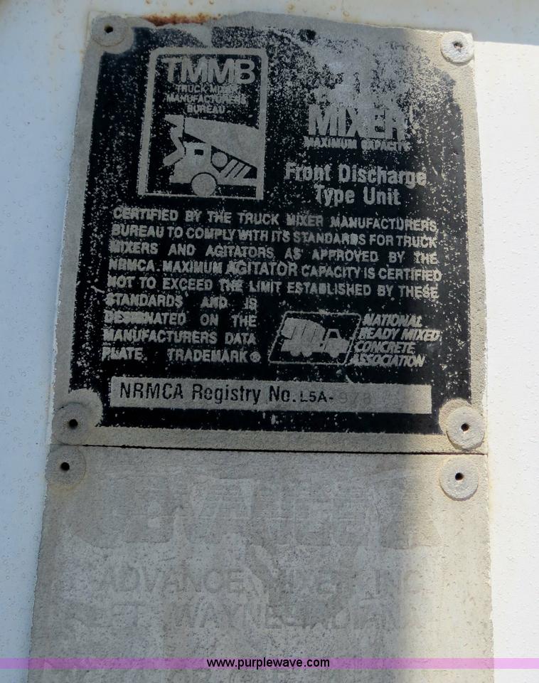 image for item B2441 1994 Advance front discharge concrete mixer truck