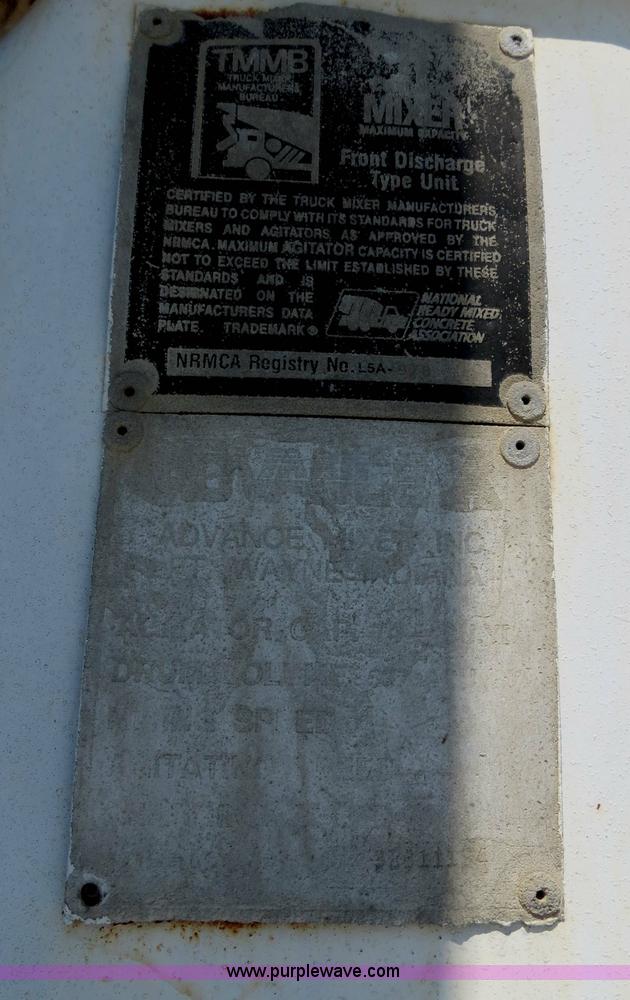 image for item B2441 1994 Advance front discharge concrete mixer truck