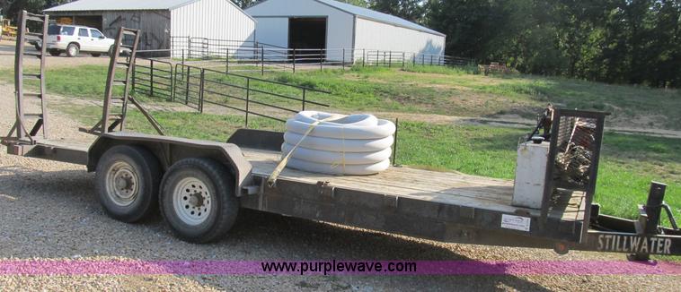 image for item B2789 2004 Stillwater 20' flatbed equipment trailer