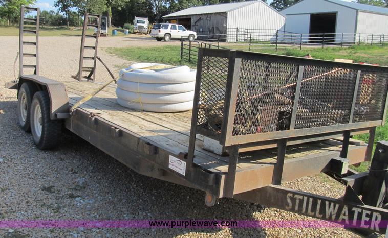 image for item B2789 2004 Stillwater 20' flatbed equipment trailer