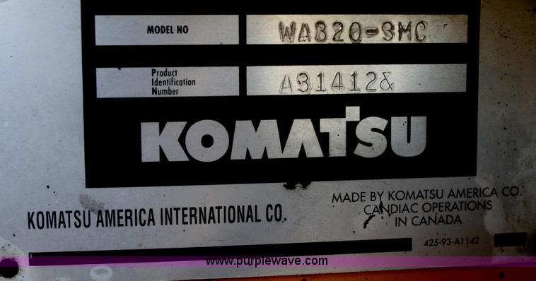 image for item B6811 2000 Komatsu WA320-3MC wheel loader