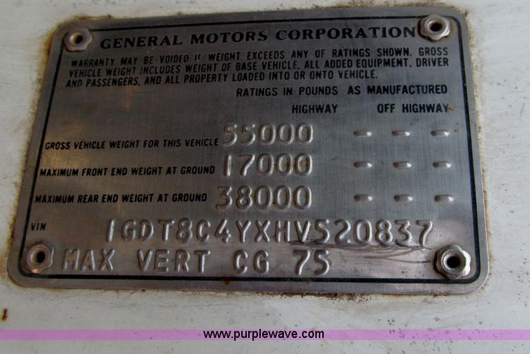 image for item C2147 1987 GMC Brigadier tree spade truck