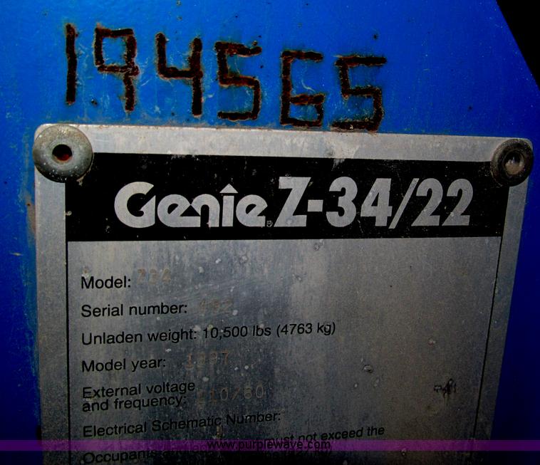 image for item C2437 1997 Genie Z-34/22 electric boom lift