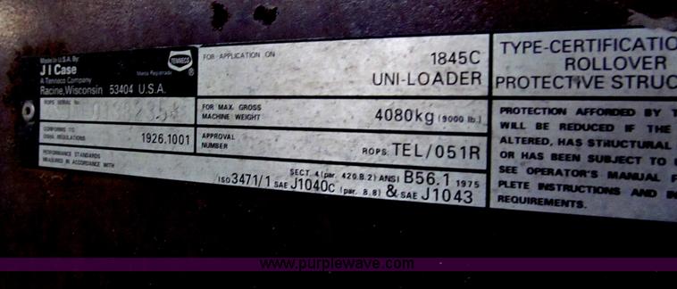 image for item C2451 1994 Case 1845C skid steer