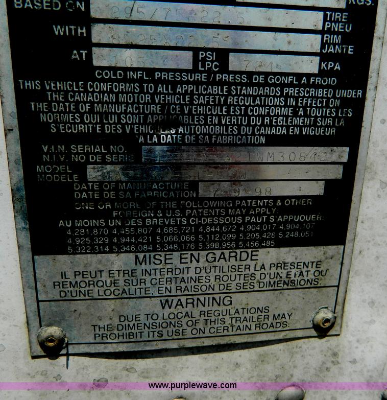 image for item B3829 1998 Monon box van trailer