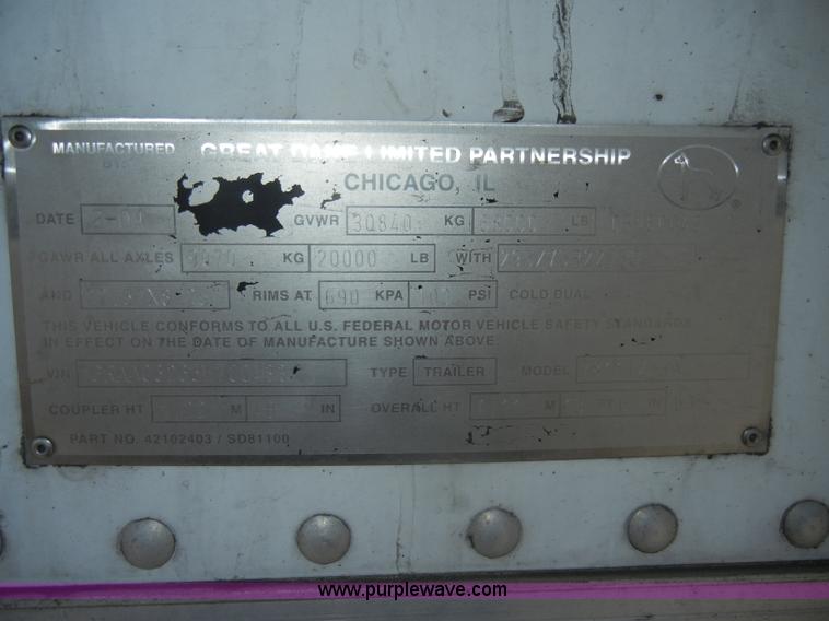 image for item D4146 2005 Great Dane 53' reefer trailer