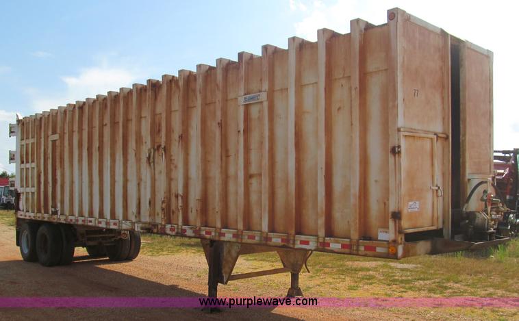 image for item F4525 1993 Clement Refuse Blade 40' tandem axle trailer