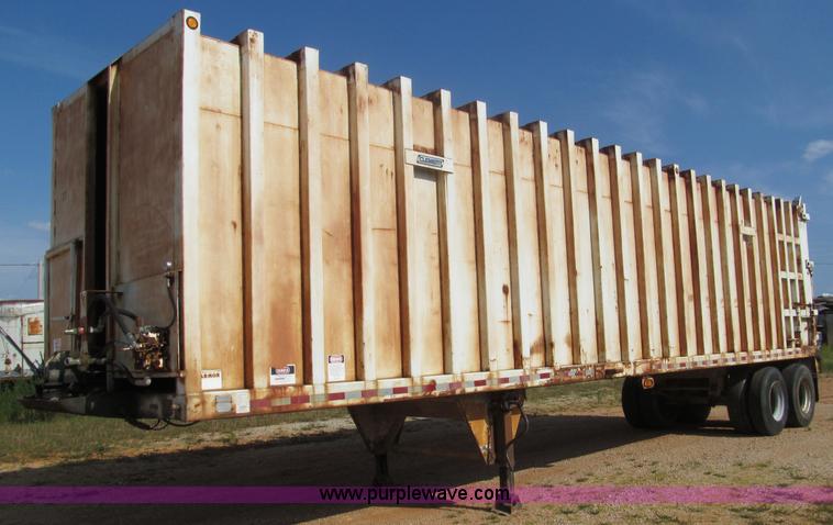 image for item F4525 1993 Clement Refuse Blade 40' tandem axle trailer