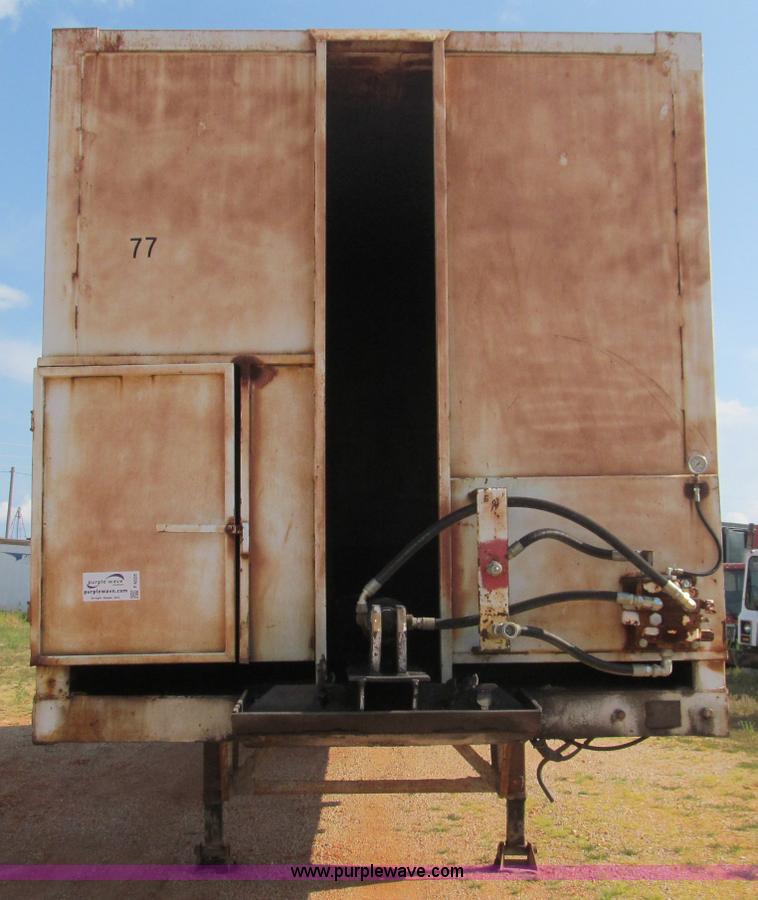 image for item F4525 1993 Clement Refuse Blade 40' tandem axle trailer