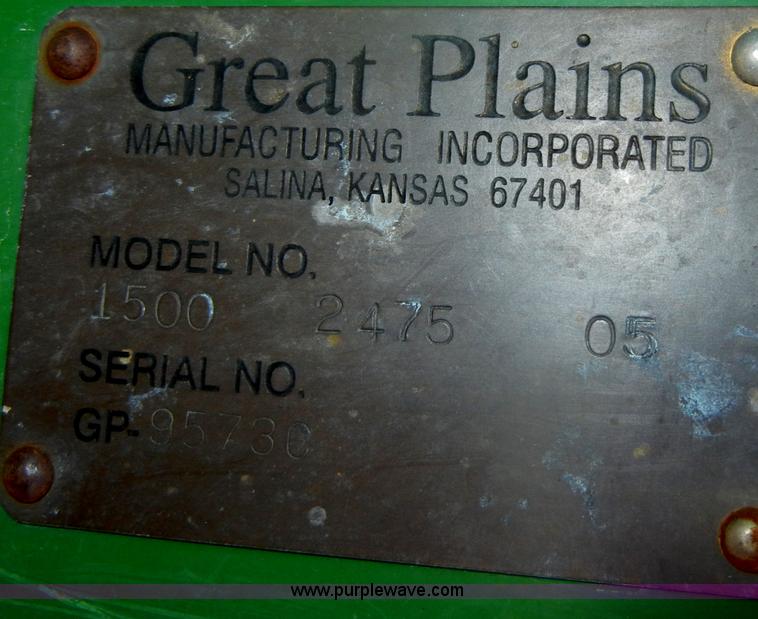 image for item D4336 2005 Great Plains 1500 Solid Stand no-till drill
