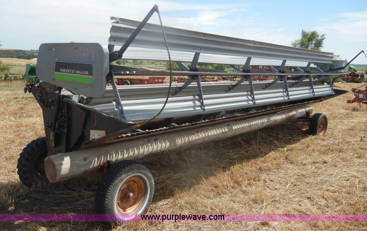 image for item D4390 Deutz Allis 24' rigid combine platform with trailer