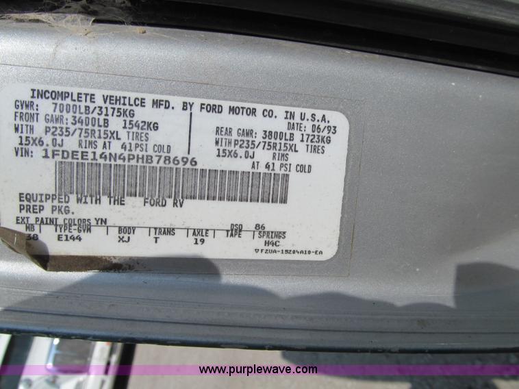 image for item A8439 1993 Ford E150 Econoline conversion van