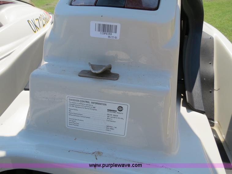 image for item B2391 (2) 1999 Bombardier GTX RFI Sea-Doo jet skis with trailer