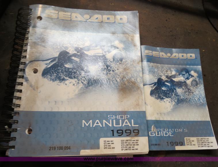 image for item B2391 (2) 1999 Bombardier GTX RFI Sea-Doo jet skis with trailer