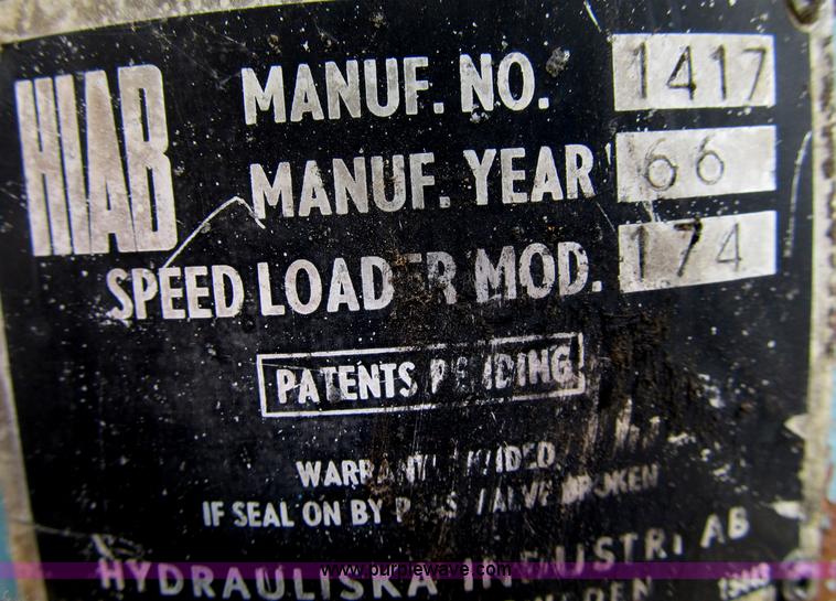 image for item B2780 1966 Hiab truck mount knuckle boom