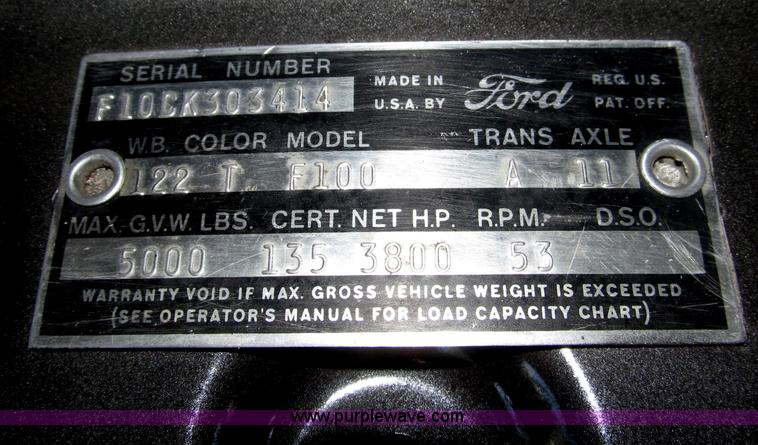 image for item B5159 1962 Ford F100 Unibody Hot Rod pickup truck