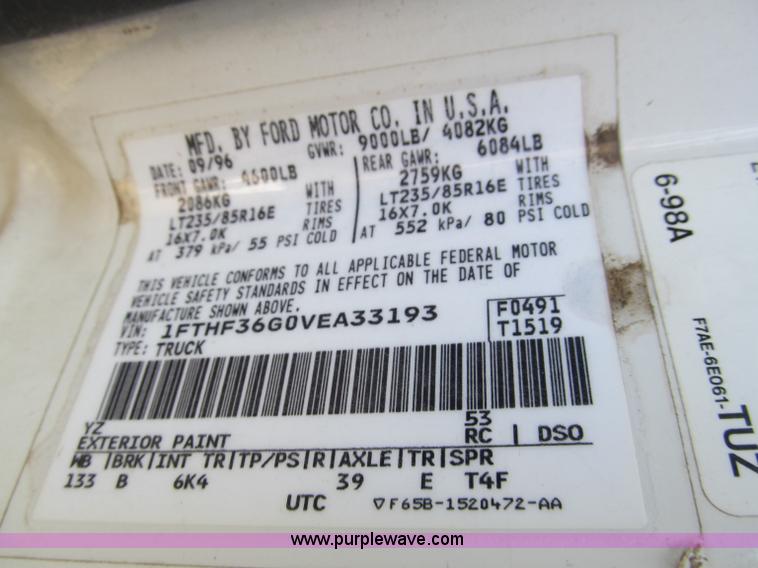 image for item C2403 1997 Ford F350 XL pickup truck