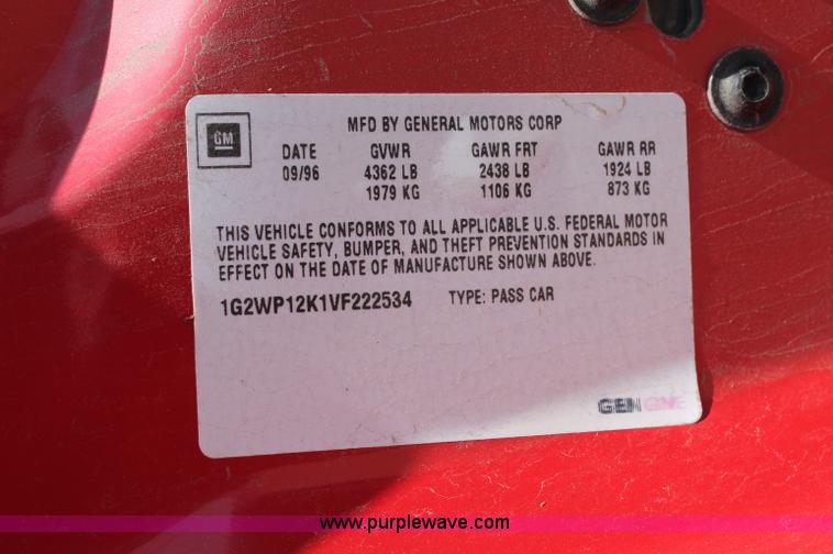 image for item C2694 1997 Pontiac Grand Prix GT