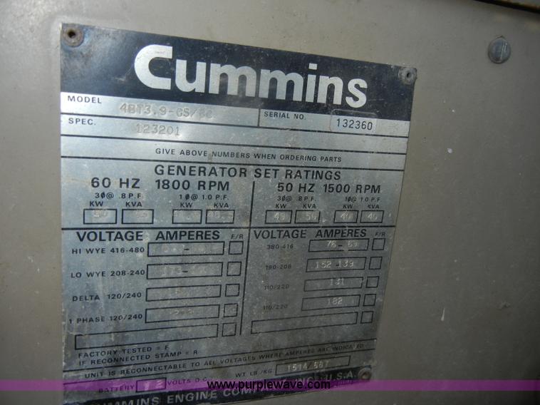 image for item D4278 Cummins 35K generator