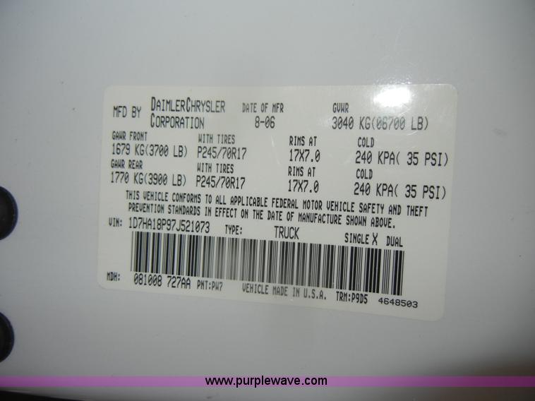 image for item D4402 2007 Dodge Ram 1500 Quad Cab pickup truck