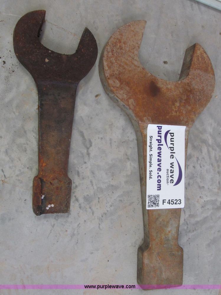 image for item F4523 Assorted large wrenches, sockets, Allen wrenches, and threading equipment