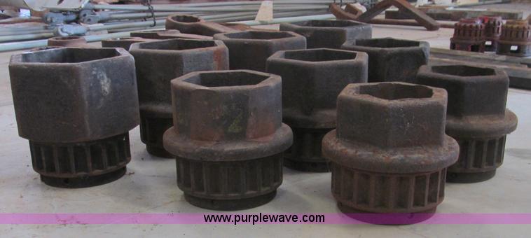 image for item F4523 Assorted large wrenches, sockets, Allen wrenches, and threading equipment