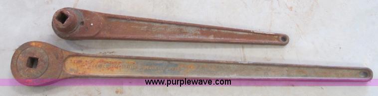 image for item F4523 Assorted large wrenches, sockets, Allen wrenches, and threading equipment