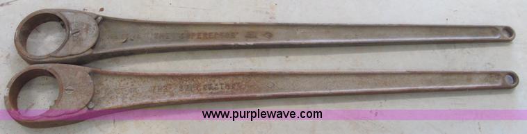 image for item F4523 Assorted large wrenches, sockets, Allen wrenches, and threading equipment