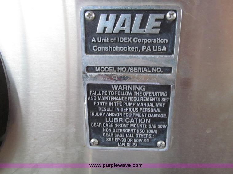 image for item F4526 2006 Hale pump with controls