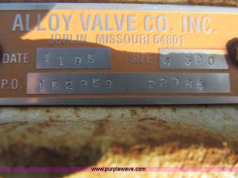 image for item F4527 (2) 1995 Alloy Valve Company 6" seat valves