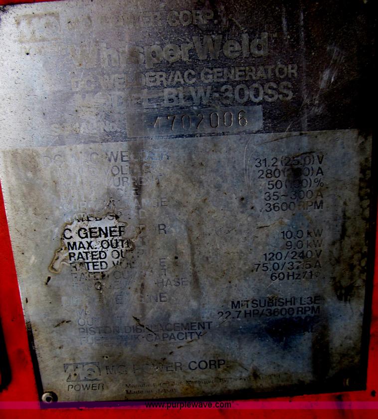 image for item K9331 Multiquip 300 amp portable welder/generator