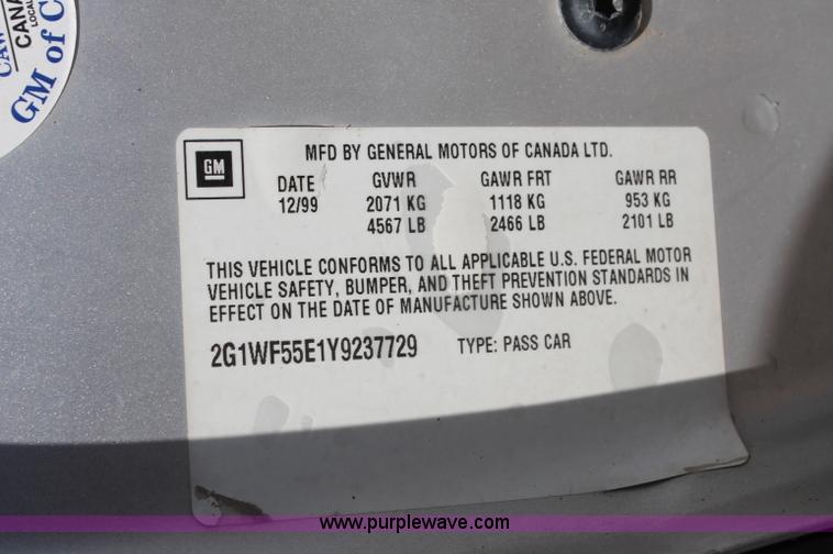 image for item L9948 2000 Chevrolet Impala