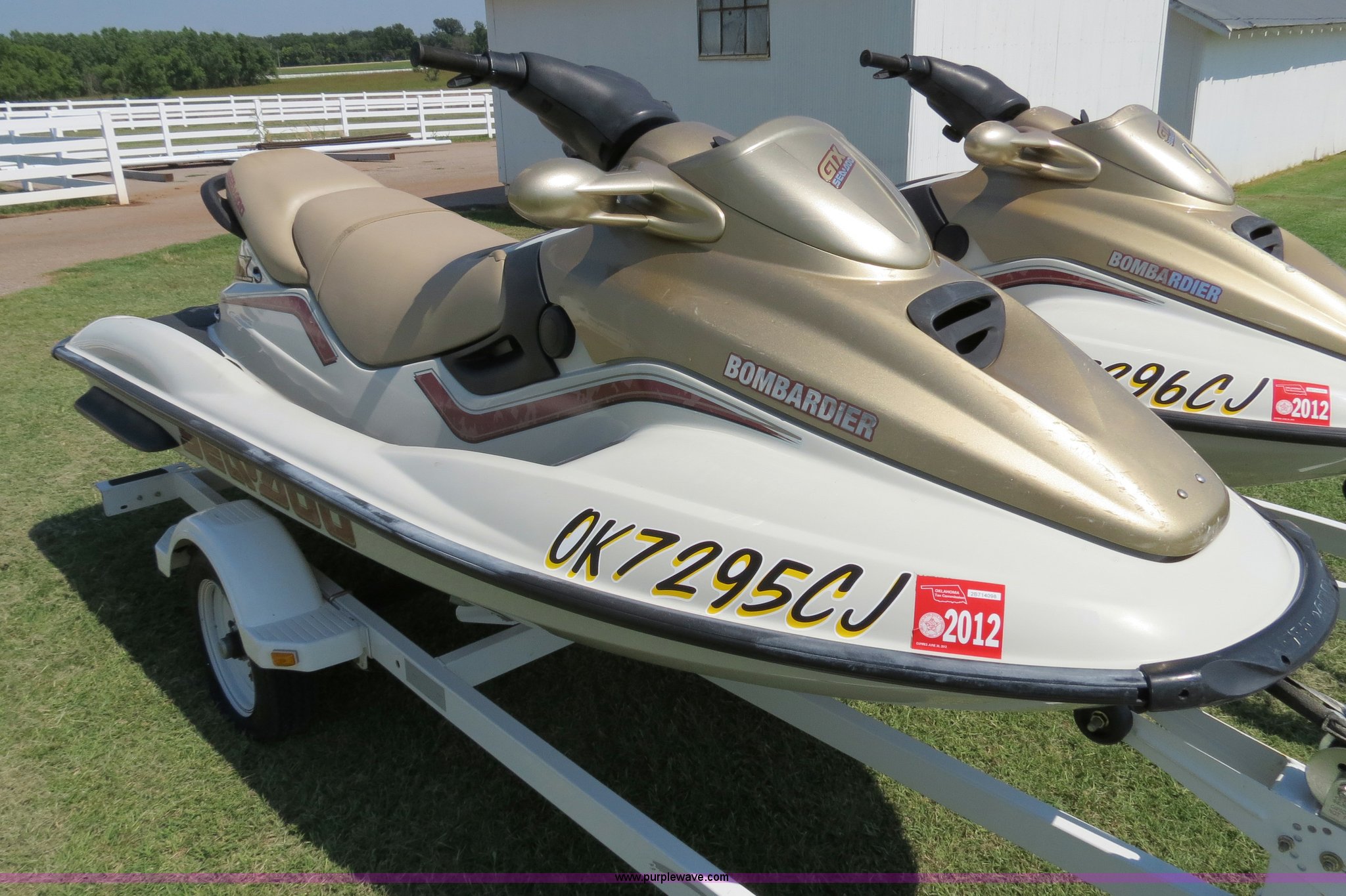 (2) 1999 Bombardier GTX RFI SeaDoo jet skis with trailer in Edmond, OK