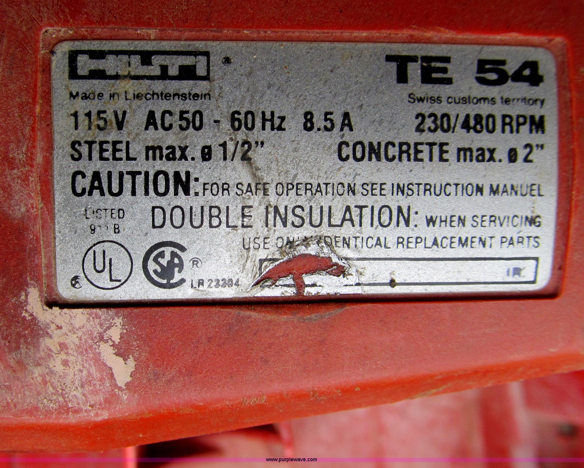 Hilti TE54 hammer drill in Monett, MO 