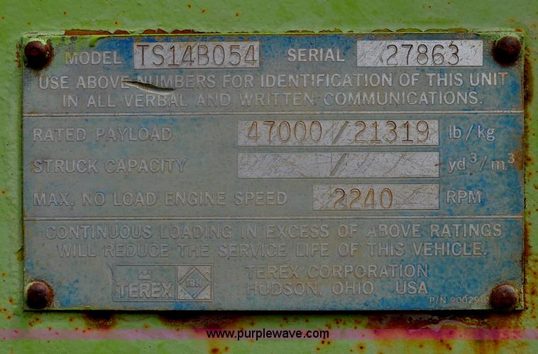 image for item A5951 1980 Terex TS14B scraper