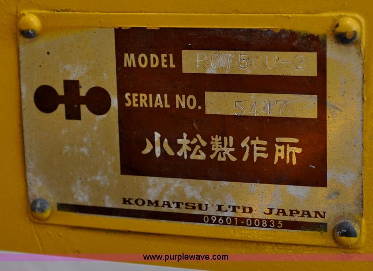 image for item A5958 2003 Komatsu PC75UU-2 mini excavator