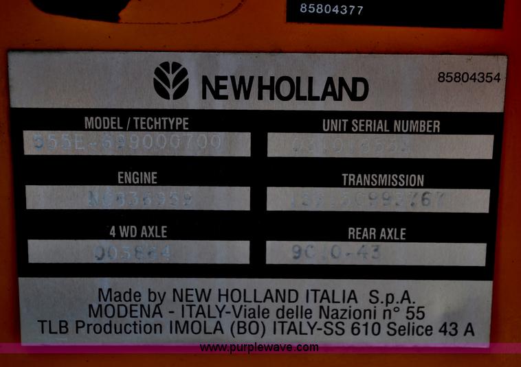 image for item A5959 New Holland 555E backhoe