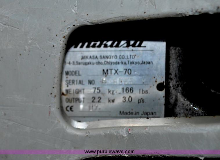 image for item A5962 Mikasa MTX-70 compactor