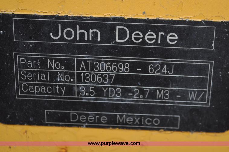 image for item A5967 2007 John Deere 624J High Lift wheel loader