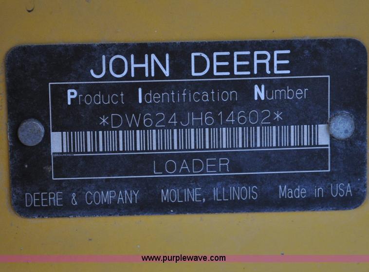 image for item A5967 2007 John Deere 624J High Lift wheel loader
