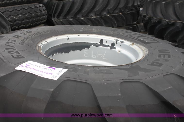 image for item B7378 (2) Michelin Mega X 620/75R26 tires