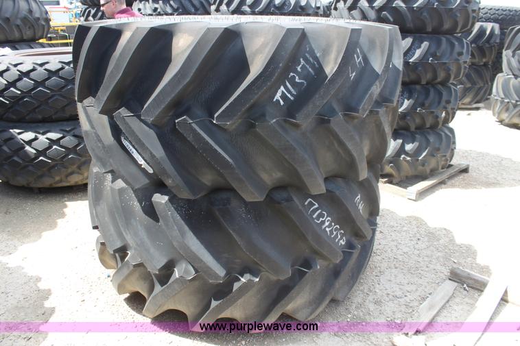 image for item D5475 (2) Goodyear STR 800/65R32 tires