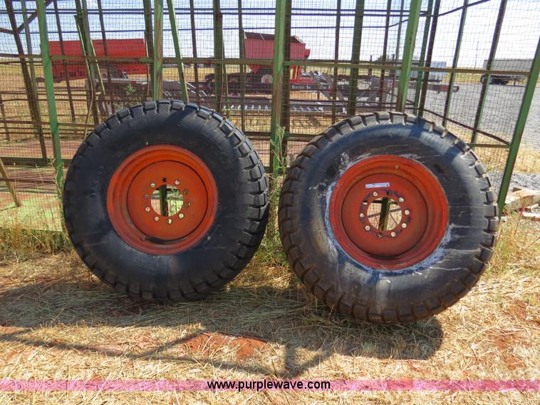 image for item S9501 (2) 18.4-26 grain cart tires and wheels