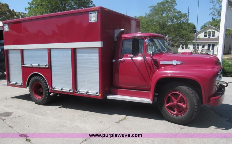 image for item B5174 1956 Ford F800 Big Job pumper truck