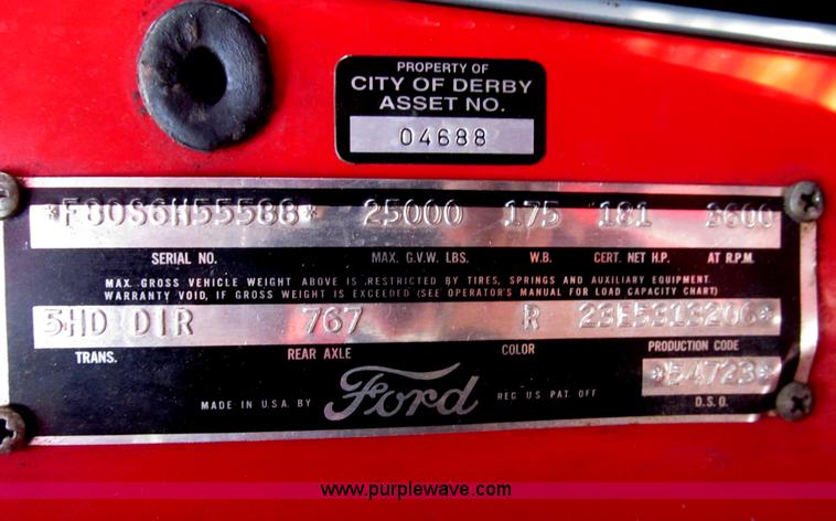 image for item B5174 1956 Ford F800 Big Job pumper truck