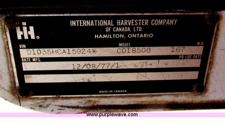 image for item B5188 1978 International CargoStar flatbed truck