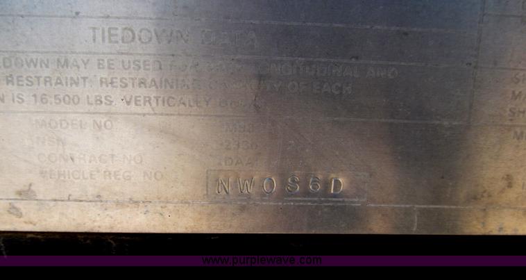 image for item B5190 2003 22' heavy expanded mobility ammunition trailer