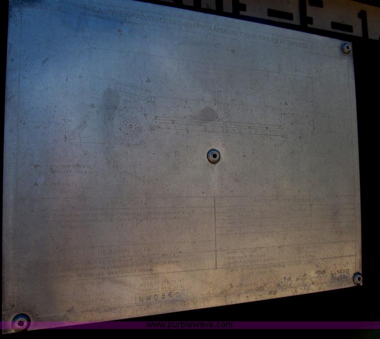 image for item B5190 2003 22' heavy expanded mobility ammunition trailer