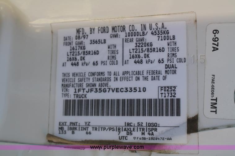 image for item B6958 1997 Ford F350 pickup truck