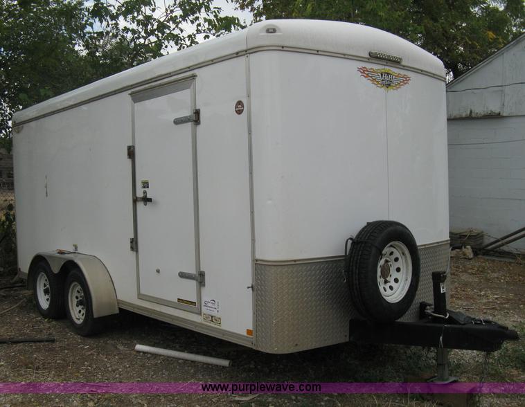 image for item B8033 2004 H & H tandem axle cargo trailer